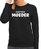 Ik ben trotse moeder sweater trui zwart voor dames moederdag cadeau truien mama